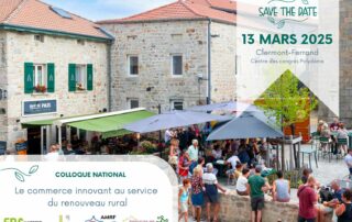 Visuel du Save the date du Colloque sur le commerce innovant en milieu rural du 13 mars 2025