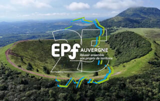 Image des volcans d'Auvergne pour les vœux 2025 de l'EPF Auvergne